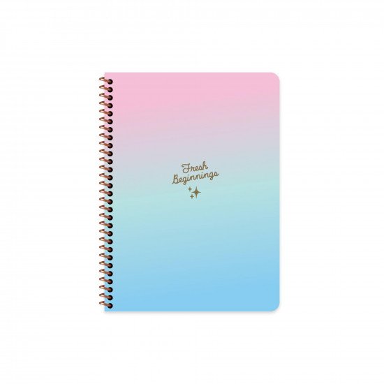 Wire Notebook English KESKIN 100 Sheets B5 Rainbow Wavy