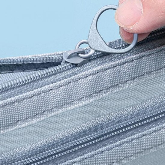 مقلمية بسحابين شبك شفاف ناعم 22×6×8 سم عدة الوان