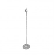 Large Silver Metal Flagpole with Arrowhead