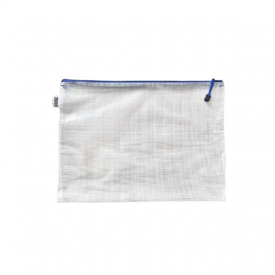 A5 Document Folder with Zipper Plastic Transparent Mesh