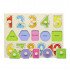 Educational Wooden Children's Toy English Numbers And Geometric Shapes