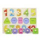 Educational Wooden Children's Toy English Numbers And Geometric Shapes