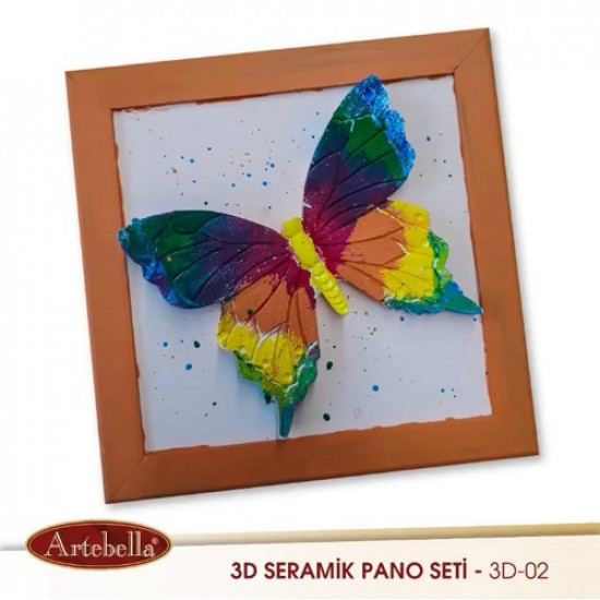 3D Ceramic Painting Set Butterfly ARTEBELLA 20 x 20cm 3D Ceramic Painting Set Butterfly ARTEBELLA 20 x 20cm