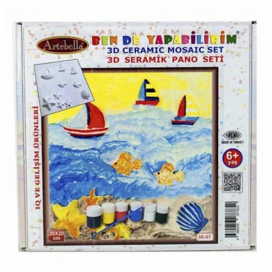 3D Ceramic Painting Set Ships ARTEBELLA 20 x 20cm