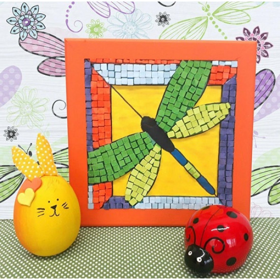 Ceramic Mosaic Set Dragonfly ARTEBELLA 20*20 cm Ceramic Mosaic Set Dragonfly ARTEBELLA 20*20 cm