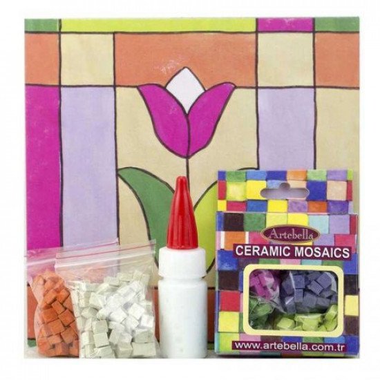 Ceramic Mosaic Set Tulip Rose ARTEBELLA 20*20 cm Ceramic Mosaic Set Tulip Rose ARTEBELLA 20*20 cm
