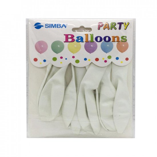 Party Balloons 8 Pcs White Party Balloons 8 Pcs White