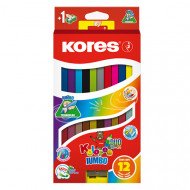 Wood Color Pencil Jumbo KORES With Sharpener 24 Color