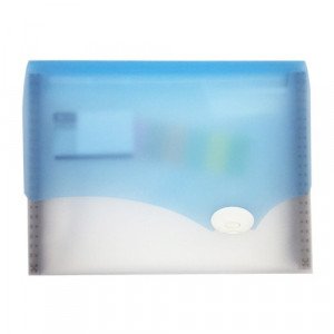 Documents Cover with Plastic Luck 6 Pockets Blue 