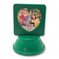 Heart-shaped frame for children with a money box Heart-shaped frame for children with a money box