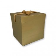 علبة هدايا ورقية 15x15 سم ذهبي