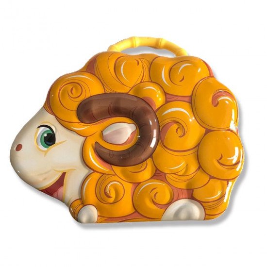 Iron Box with Lock and Handle for Children, Sheep Shape Iron Box with Lock and Handle for Children, Sheep Shape