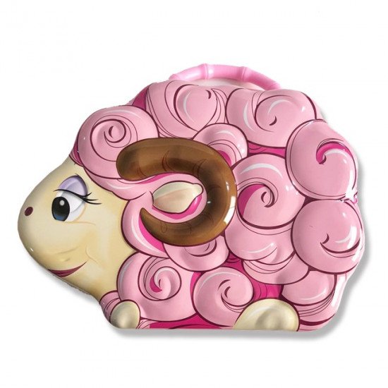 Iron Box with Lock and Handle for Children, Sheep Shape Iron Box with Lock and Handle for Children, Sheep Shape