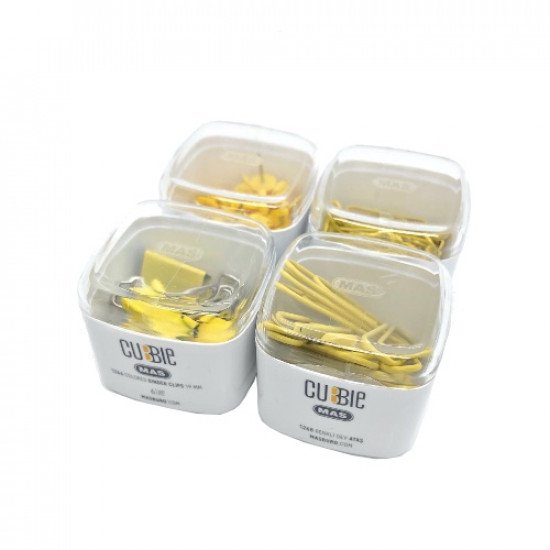 Boxes of Push Pins, Binder Clips, and Paper Clips MAS Yellow Boxes of Push Pins, Binder Clips, and Paper Clips MAS Yellow