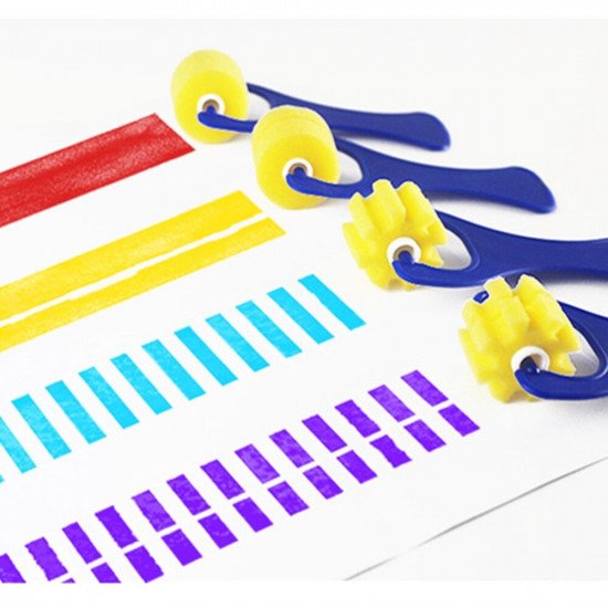   Sponge Burch Prominent Lines Small Shapes 4 Pieces