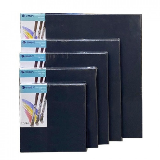 Canvas Board Squire 30x30 cm Black