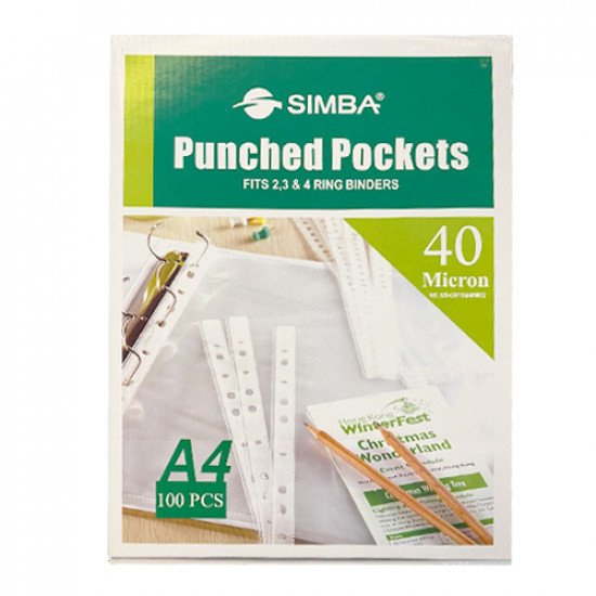 Punch Cheat Pocket SIMBA 40 Micron A4 Punch Cheat Pocket SIMBA 40 Micron A4