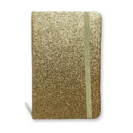 Memo Notebook 14x21 cm with Rope lined Glittery Assorted Color