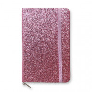 Memo Notebook 14x21 cm with Rope lined Glittery Assorted Color