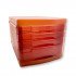 Desktop Drawers Plastic Pink Transparent 4 Drawers