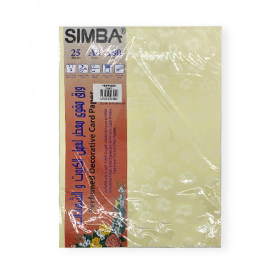 Perfumed Decorative Card Paper Primrose Beige A4 SIMBA 180 g 25 Papers Perfumed Decorative Card Paper Primrose Beige A4 SIMBA 180 g 25 Papers