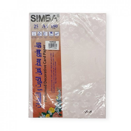 Perfumed Decorative Card Paper Primrose Light Pink A4 SIMBA 180 g 25 Papers Perfumed Decorative Card Paper Primrose Light Pink A4 SIMBA 180 g 25 Papers