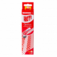 Grafitos Pencil KORES Dozen White and Red