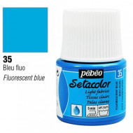 Seta Color Transparent Fluorescent Blue 35 PEBEO 45 ml Seta Color Transparent Fluorescent Blue 35 PEBEO 45 ml