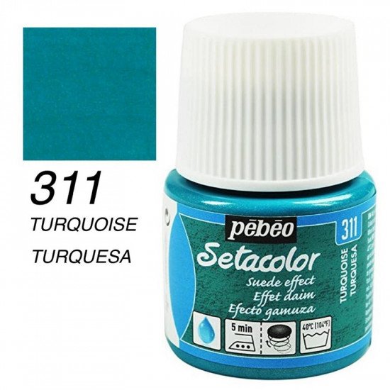 Seta Colors Suede Effect Turquoise 30 PEBEO 45 ml Seta Colors Suede Effect Turquoise 30 PEBEO 45 ml