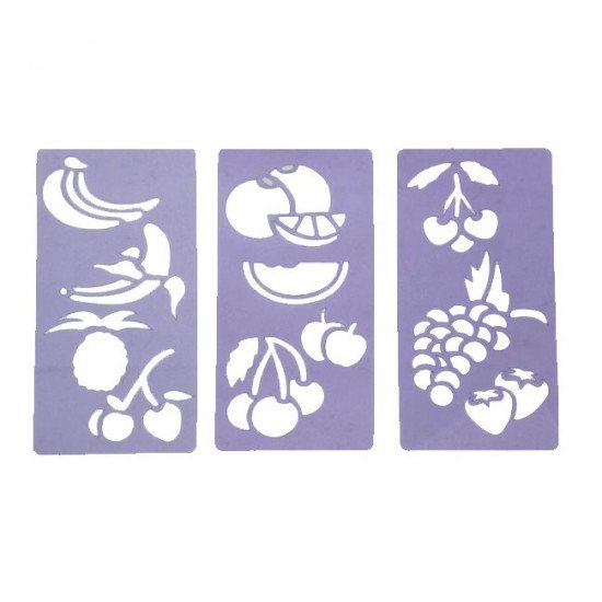 group Stencil Of Artwork Fruits 20×9.5 cm group Stencil Of Artwork Fruits 20×9.5 cm