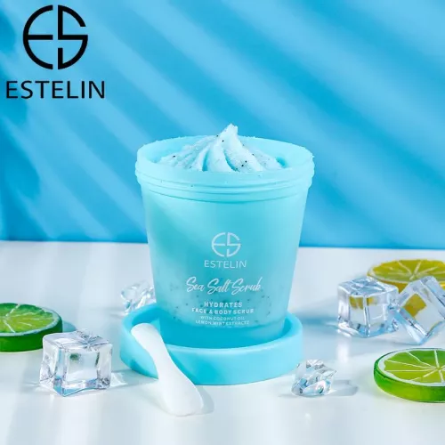 Estelin whitening face and body scrub with sea salt extract - 280gm