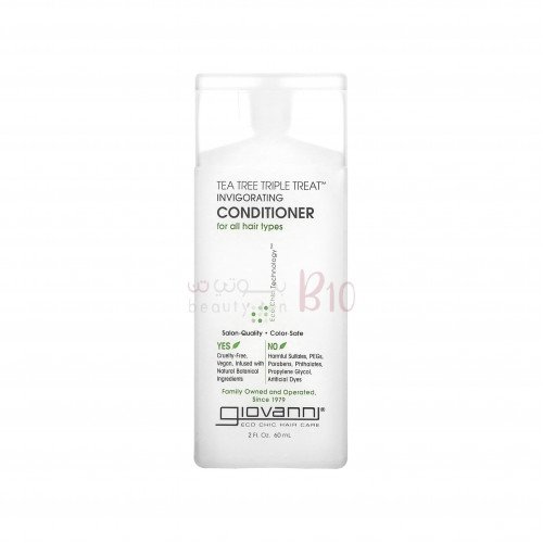 Be Giovanni Triple Treat Strengthening Tea Tree Conditioner, For All Hair Types, 60ml
