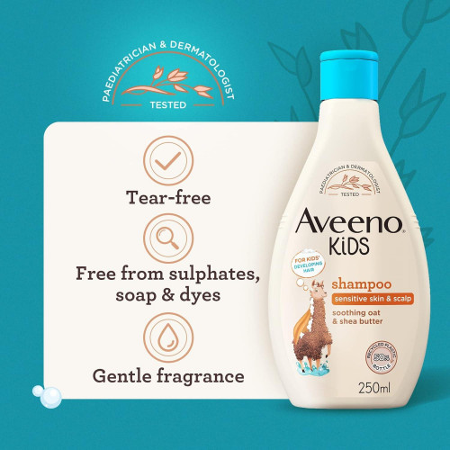 Aveeno Kids Shampoo for Curly Hair with Oat Extract and Shea Butter 250ml