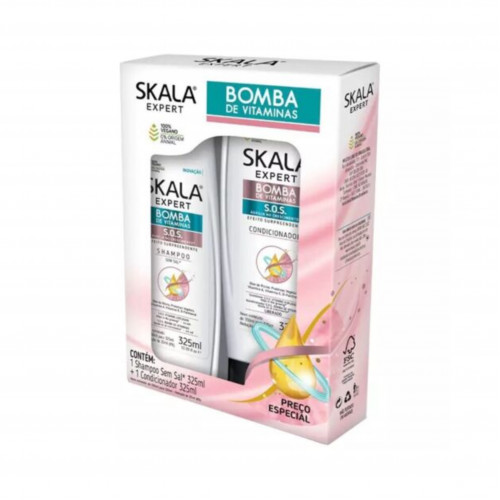 skala Skala Kit Shampoo E Condicionador Sem Sal S.O.S. 325ml