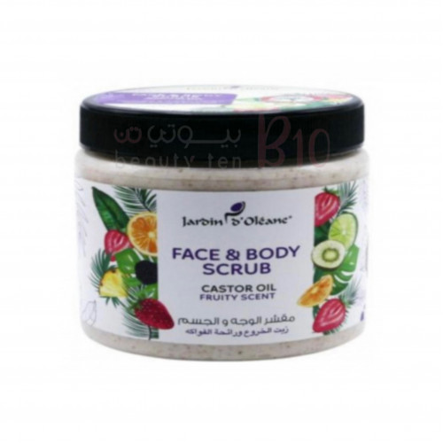 Garden Olian Face & Body Scrub with Castor Oil and Fruit Scent - 500ml