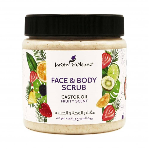 Garden Olian Face & Body Scrub with Castor Oil and Fruit Scent - 500ml