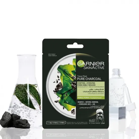 Garnier Pure Charcoal Face Mask with Charcoal Extract 28gm Garnier Pure Charcoal Face Mask with Charcoal Extract 28gm