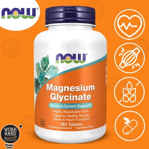 NOW - Magnesium Glycinate (180 Tablets)