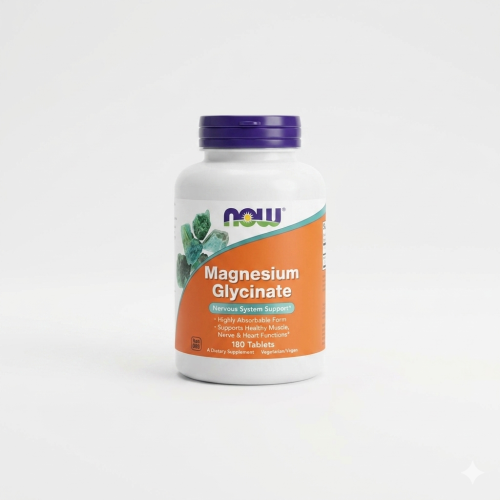 NOW - Magnesium Glycinate (180 Tablets)