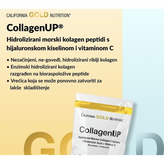 Hydrolyzed marine collagen peptides with hyaluronic acid and vitamin C – 1kg flavor-free