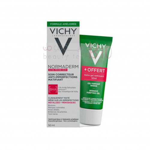 Vichy Normaderm Corrector Anti-Blemish Care 24H Hydration 50ml + Free Cleansing Gel 50ml