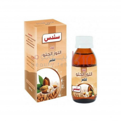 سندس زيت اللوز الحلو للشعر - 100 مل