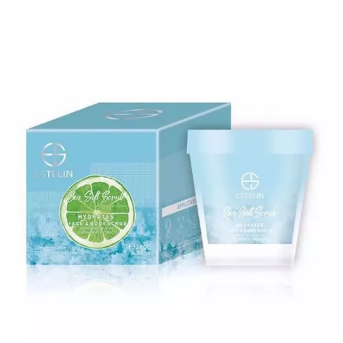 Estelin whitening face and body scrub with sea salt extract - 280gm