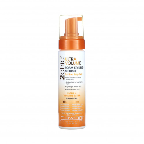 Giovanni Extra Volume Styling Mousse for fine and weak hair, 207ml