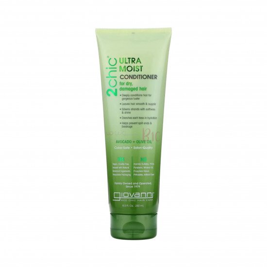 Giovanni Ultra-humid conditioner, for dry hair  Damaged, avocado and olive oil - 250ml