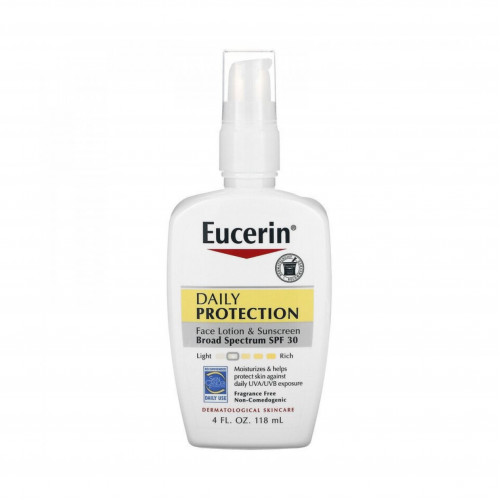 Eucerin Daily Protection Face Lotion & Sunscreen SPF 30 Fragrance Free, 118 ml