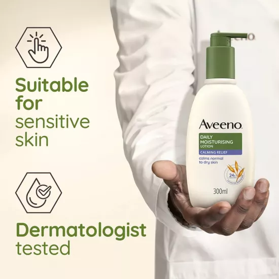 Aveeno Daily Moisturising Calming Relief Lotion 300ml Aveeno Daily Moisturising Calming Relief Lotion 300ml
