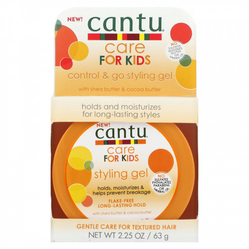 Cantu Care for Kids Styling Gel, Control and Go with Shea and Cocoa Butter