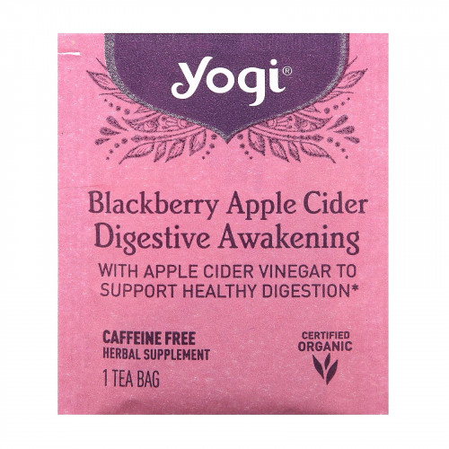 Black berries and apple cider vinegar, caffeine free, 16 tea bags, 1.02 ounce (29g) Black berries and apple cider vinegar, caffeine free, 16 tea bags, 1.02 ounce (29g)
