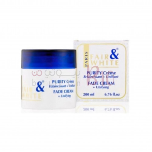 Fair and white lightening and unifying face and body cream for purity, clarity and freshness of the skin - 200 ml